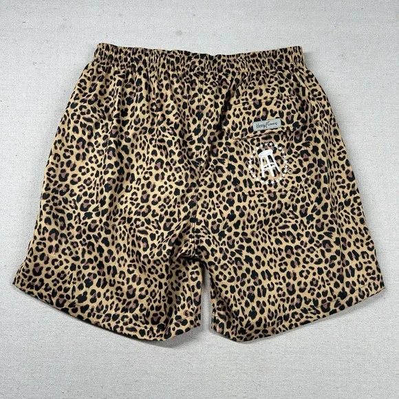 Kenny Flowers Trunks Mens XL Animal‎ Print Mesh Lined Leopard Swim Barstool